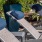 a group of chairs outside