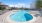 a swimming pool in a courtyard